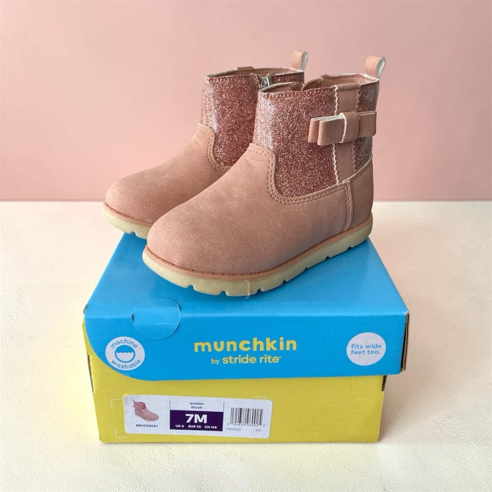 Stride Rite Glittery Pink Kids Boots